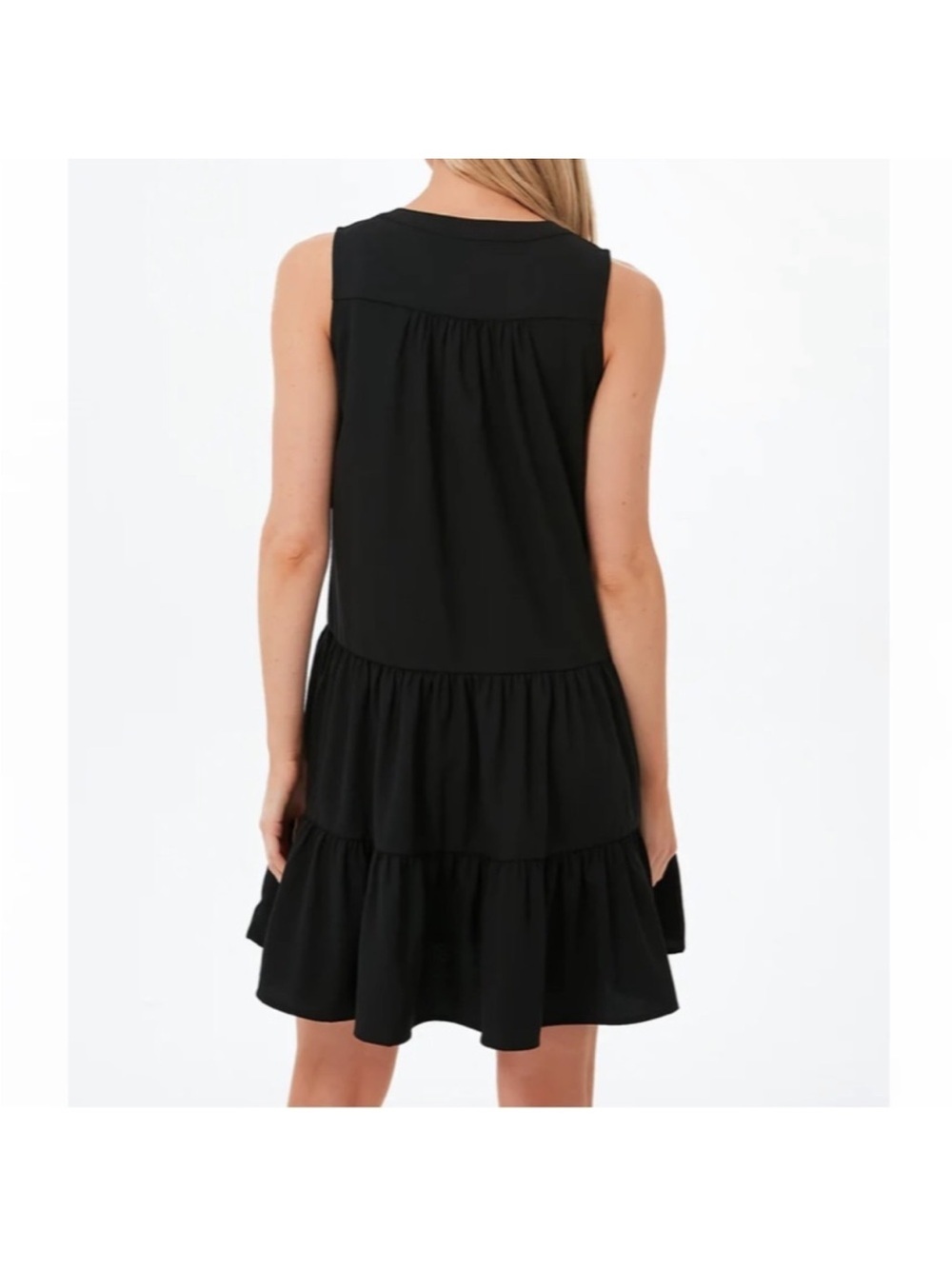 Tuckernuck Pomander Place Black Sleeveless Tiered Kenzo Dress - Picture 4 of 10